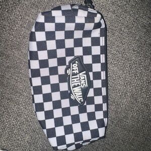 Vans Black & White Checkerboard Pouch with 'Off The Wall' Logo